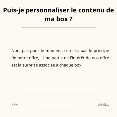 FAQ - La Box Bougie Zougies