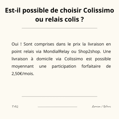 FAQ - Livraison retour Box Bougie Zougies